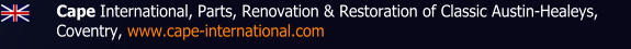 Cape International, Parts, Renovation & Restoration of Classic Austin-Healeys, Coventry, www.cape-international.com