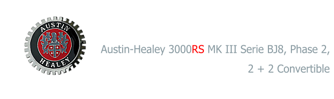 2 + 2 Convertible Austin-Healey 3000RS MK III Serie BJ8, Phase 2,